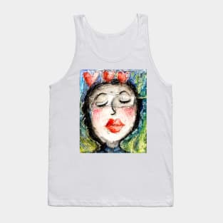 Girl Kiss Red Lips Love Tank Top